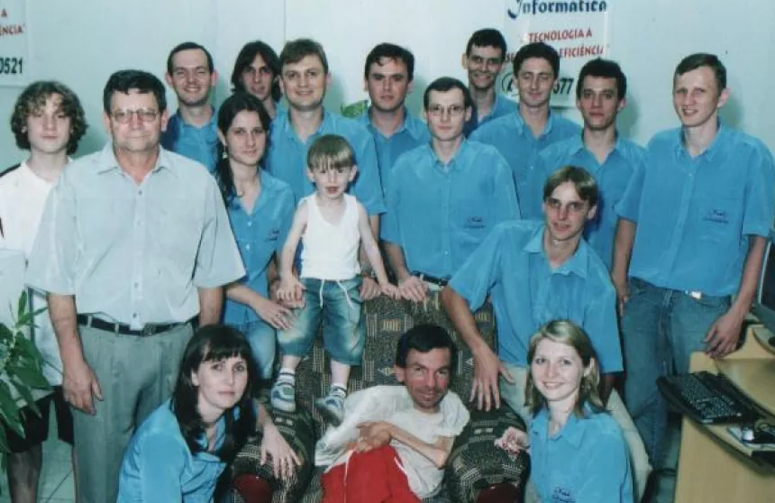 A equipe da Nedel nos primeiros anos